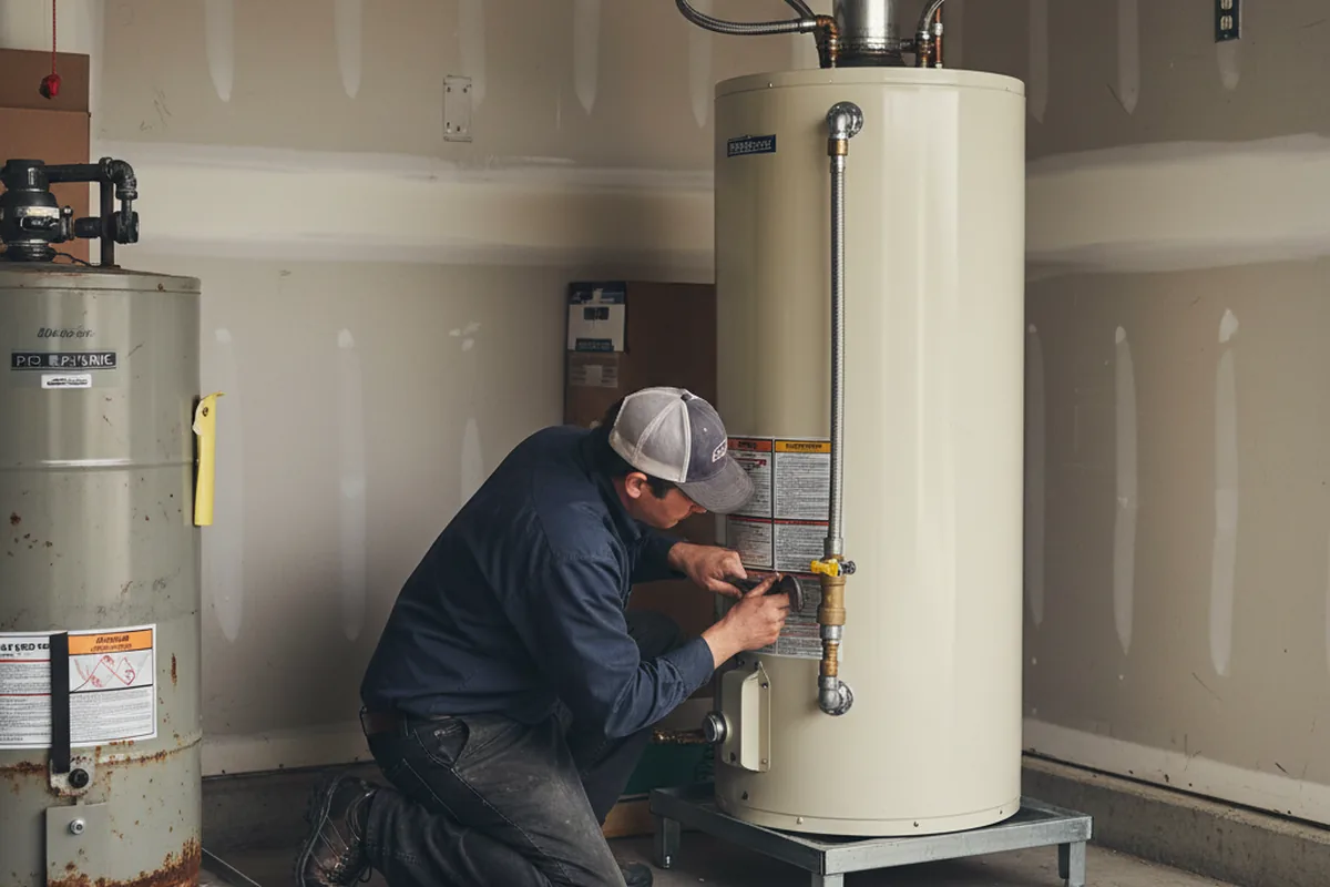 Water heater and shutoff valve replacement in Ruby